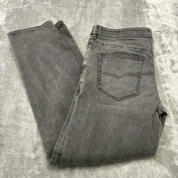 Diesel Jeans Mens 36x32 Black Buster Regular Slim Tapered 5 Pocket Stretch Denim - Picture 7 of 13